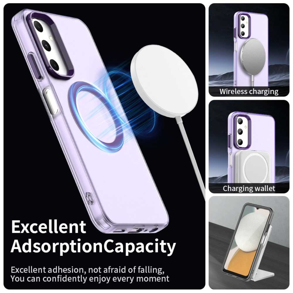 Husa pentru Samsung Galaxy A05s, SKYDDAR INOVATION, CandyCase, Magsafe, set cu sticker, Mov - 3 | YEO