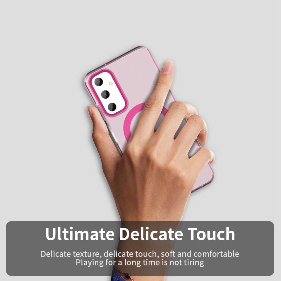 Husa pentru Samsung Galaxy A05s, SKYDDAR INOVATION, CandyCase, Magsafe, set cu sticker, Roz - 1 | YEO
