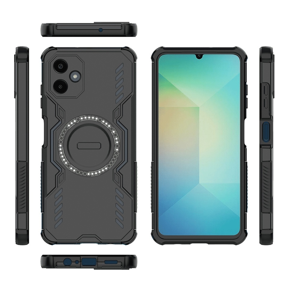 Husa pentru Samsung Galaxy A06, SKYDDAR INOVATION, ArmorMag, Magsafe, set cu sticker, Negru - 3 | YEO