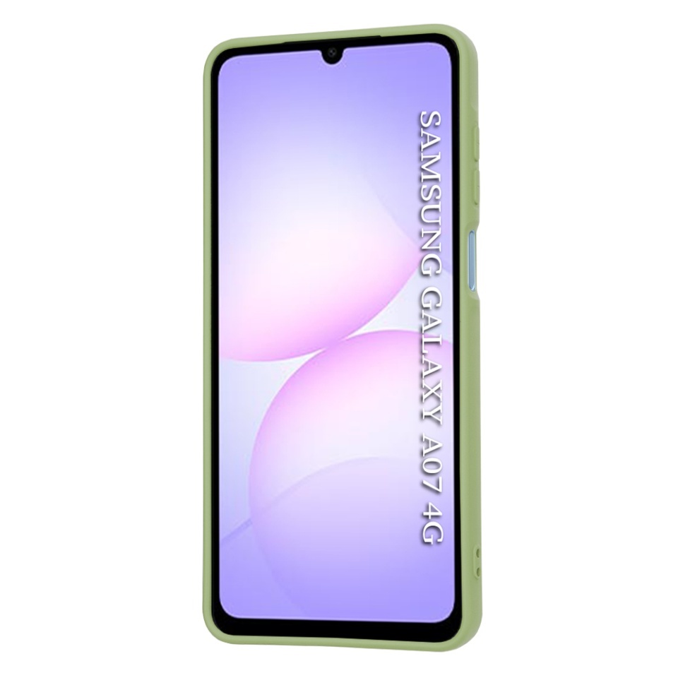 Husa pentru Samsung Galaxy A07 4G, SKYDDAR INNOVATION, din Silicon Catifelat, SoftElegance, set cu sticker, Verde - 1 | YEO