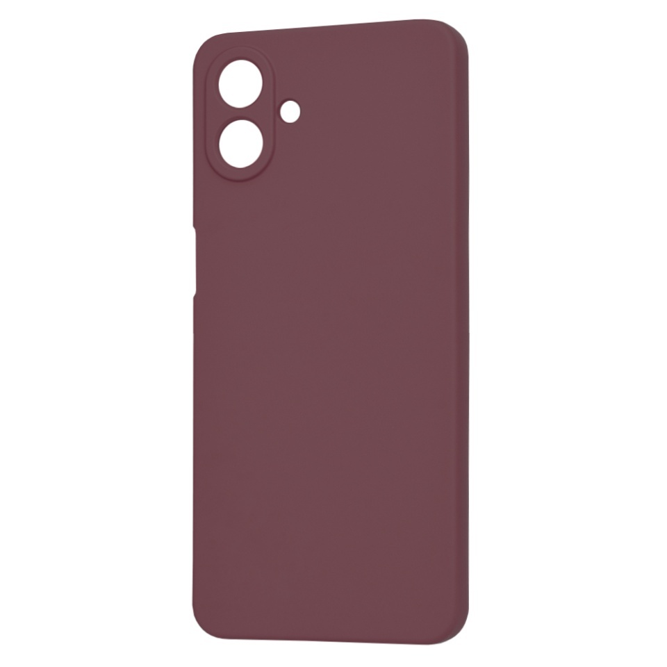 Husa pentru Samsung Galaxy A07 4G, SKYDDAR INNOVATION, din Silicon Catifelat, SoftElegance, set cu sticker, Bordo - 3 | YEO