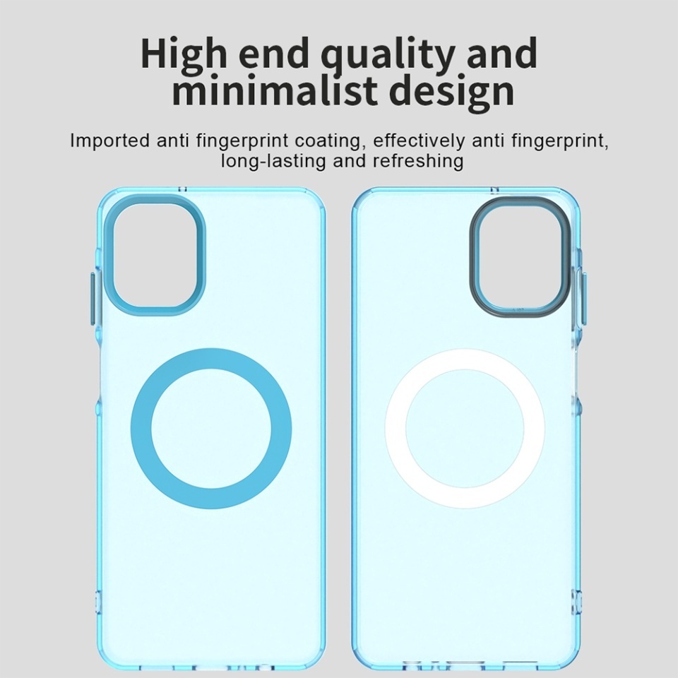 Husa pentru Samsung Galaxy A07 4G, SKYDDAR INOVATION, CandyCase, Magsafe, set cu sticker, Albastru - 2 | YEO