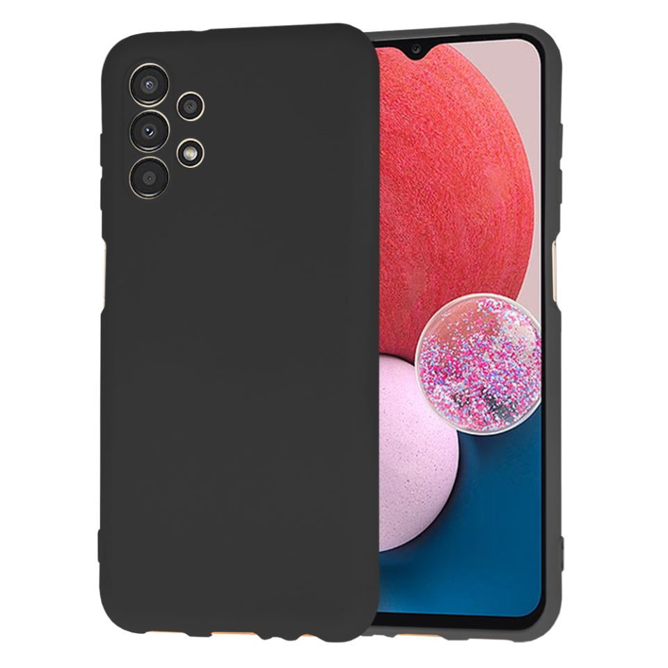 Husa pentru Samsung Galaxy A13 4G din Silicon Catifelat, Protectie Premium, Skyddar SoftElegance - Negru