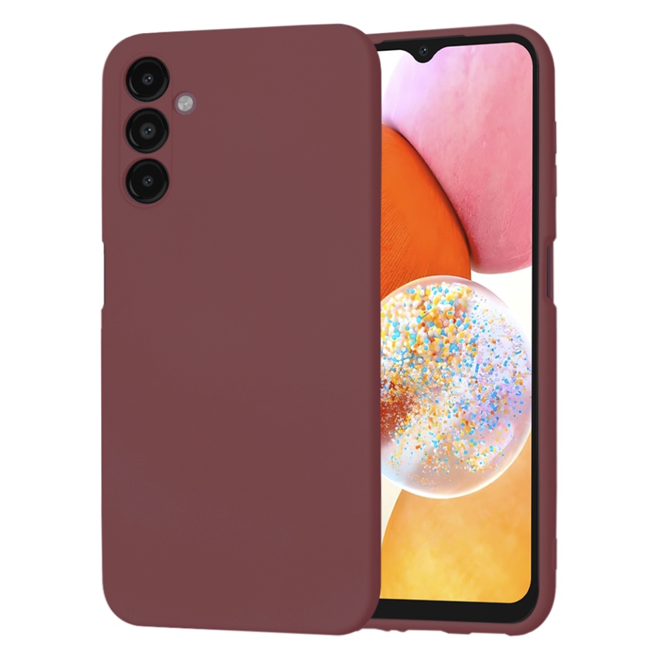 Husa pentru Samsung Galaxy A14 5G / Galaxy A14 4G din Silicon Catifelat, Protectie Premium, Skyddar SoftElegance - Bordo