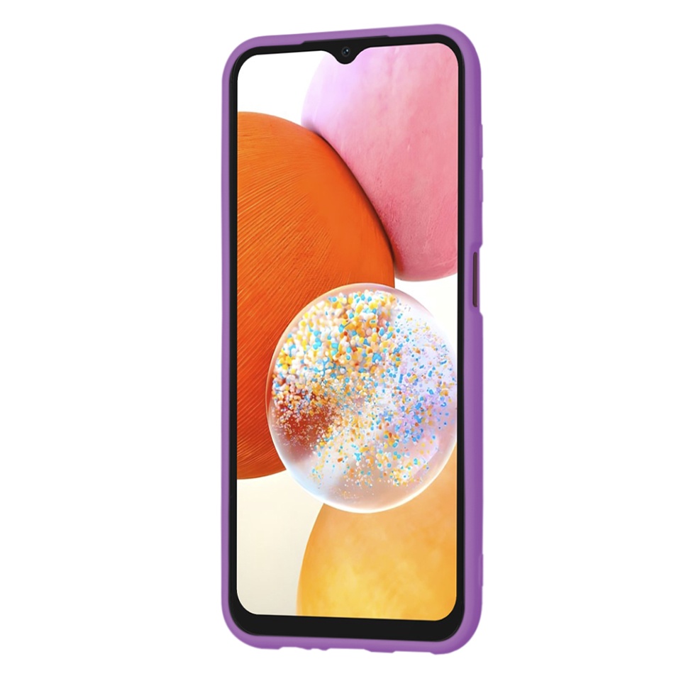 Husa pentru Samsung Galaxy A14 5G / Galaxy A14 4G din Silicon Catifelat, Protectie Premium, Skyddar SoftElegance - Mov - 2 | YEO