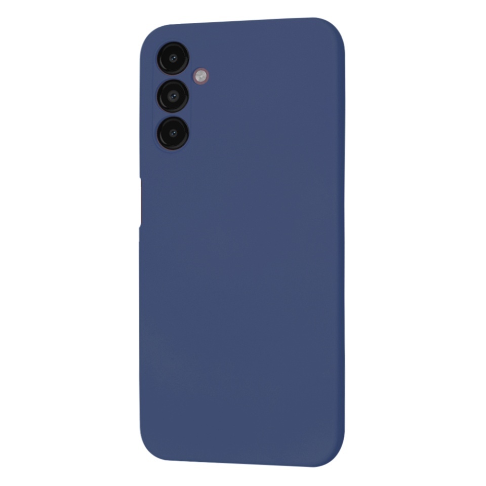 Husa pentru Samsung Galaxy A14 5G / Galaxy A14 4G, SKYDDAR INNOVATION, din Silicon Catifelat, SoftElegance, set cu sticker, Bleumarin - 3 | YEO