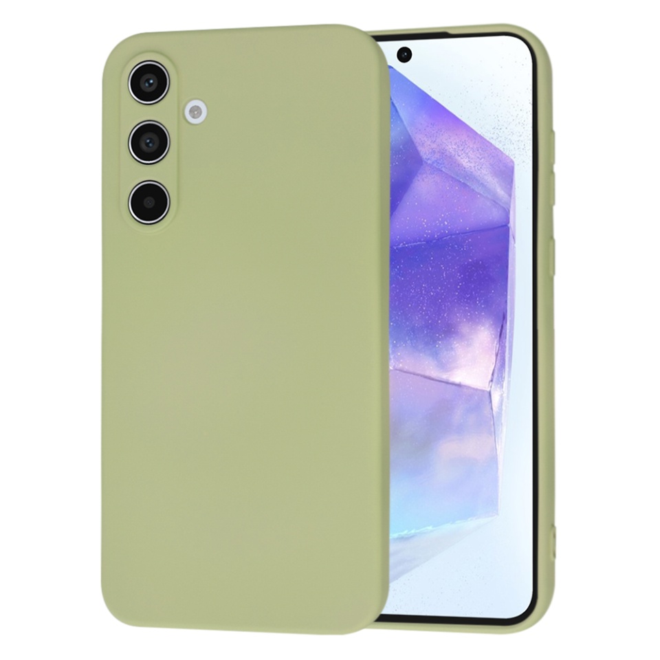Husa pentru Samsung Galaxy A15 4G / Galaxy A15 5G din Silicon Catifelat, Protectie Premium, Skyddar SoftElegance - Verde