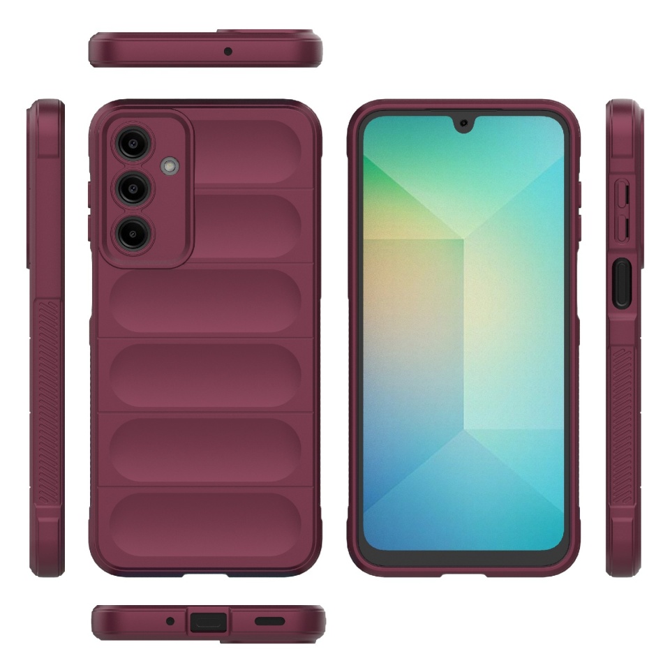 Husa pentru Samsung Galaxy A16 4G / Galaxy A16 5G eleganta, din silicon mat, SKDR Vogue - Bordo - 1 | YEO