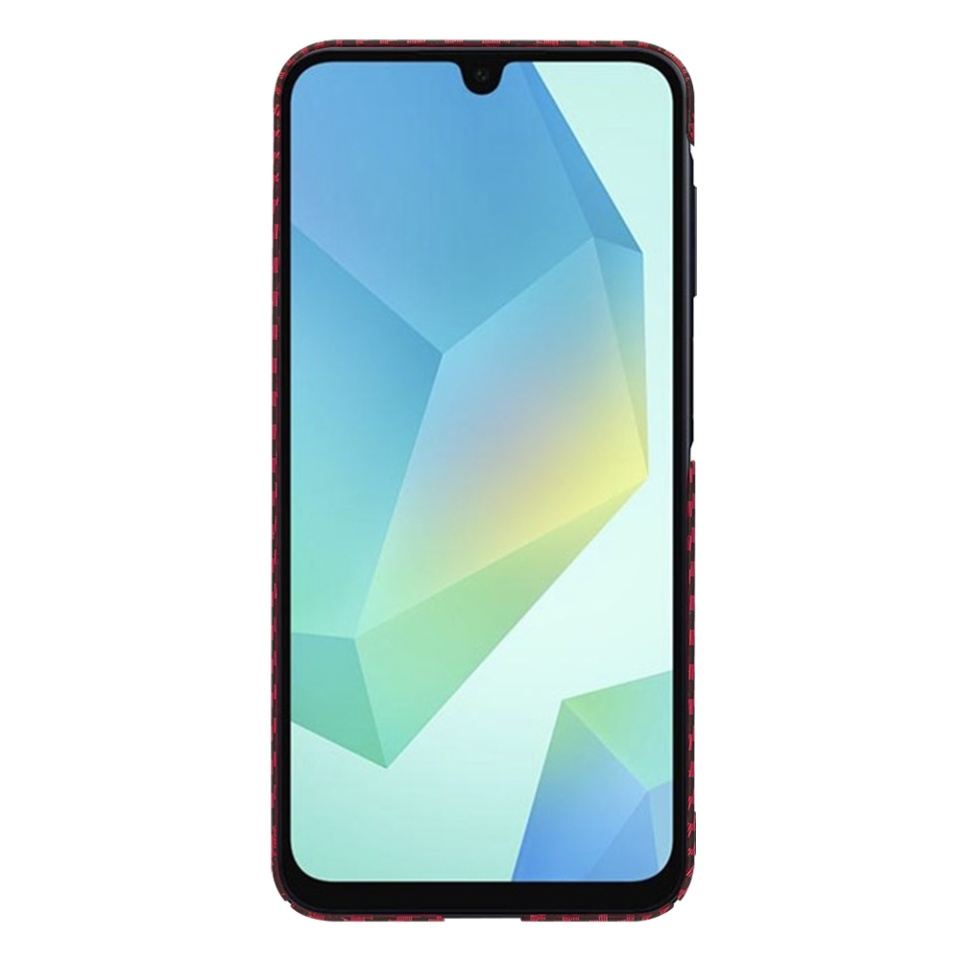 Husa pentru Samsung Galaxy A16 4G / Galaxy A16 5G, Finisaj Premium cu Textura de Carbon, Design Elegant, SKDR CarbonFlex - Rosu - 1 | YEO