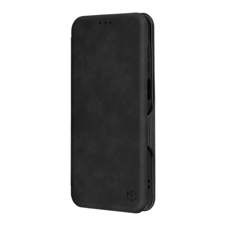 Husa pentru Samsung Galaxy A16 4G / Galaxy A16 5G, SKYDDAR INNOVATION, Safe Wallet tip carte din Piele Ecologica, Suport Carduri, Inchidere Magnetica, Negru, set cu sticker - 3 | YEO