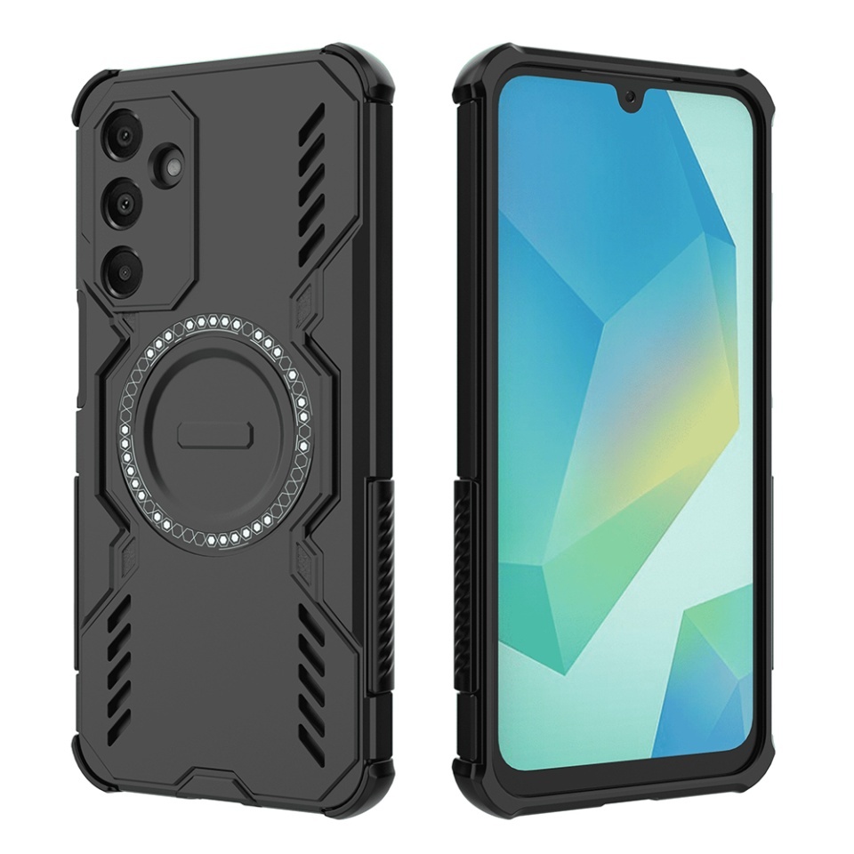 Husa pentru Samsung Galaxy A16 4G / Galaxy A16 5G, SKYDDAR INOVATION, ArmorMag, Magsafe, set cu sticker, Negru - 1 | YEO