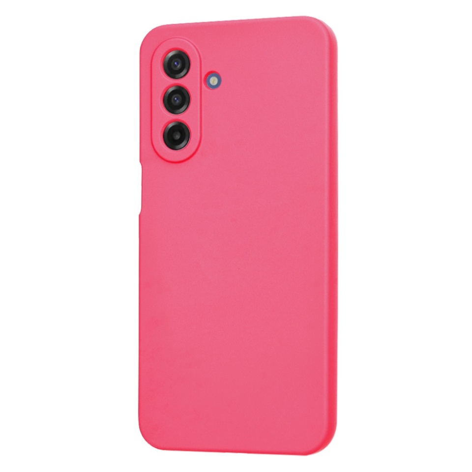 Husa pentru Samsung Galaxy A17 5G, SKYDDAR INNOVATION, din Silicon Catifelat, SoftElegance, set cu sticker, Fucsia - 2 | YEO