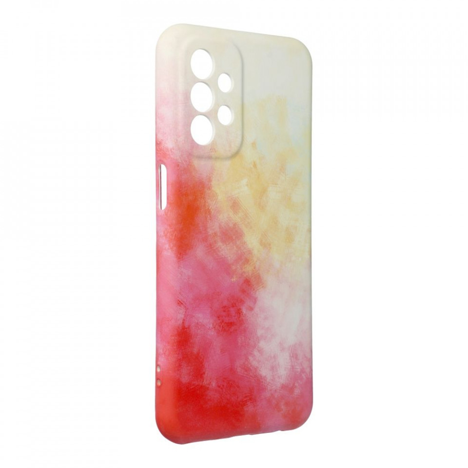 Husa pentru Samsung Galaxy A23 5G din plastic dur, Skyddar POP - Rosu/Alb