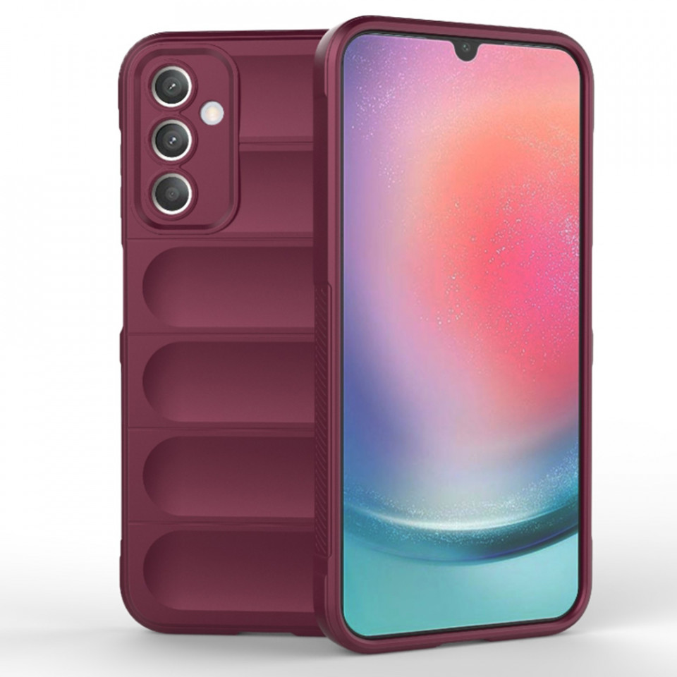 Husa pentru Samsung Galaxy A25 5G eleganta, din silicon mat, SKDR Vogue - Bordo