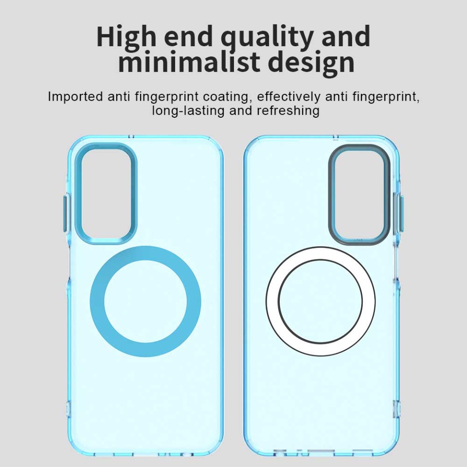 Husa pentru Samsung Galaxy A25 5G, SKYDDAR INOVATION, CandyCase, Magsafe, set cu sticker, Albastru - 3 | YEO