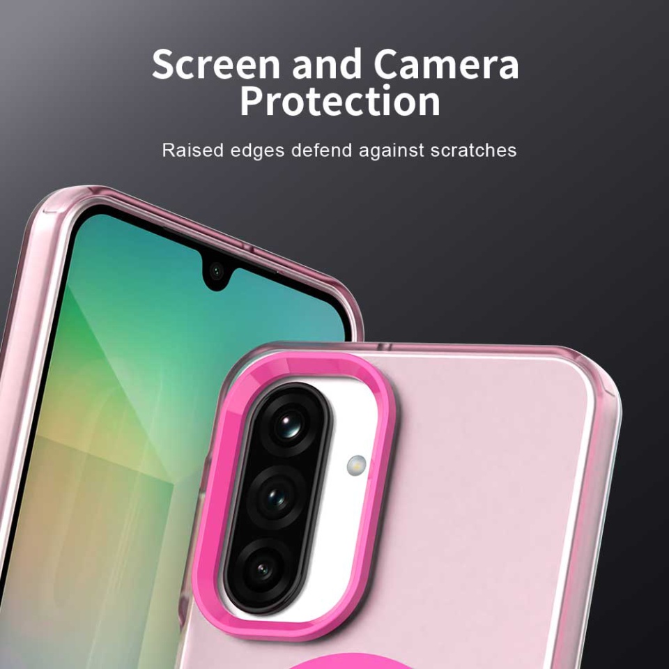 Husa pentru Samsung Galaxy A26 5G, SKYDDAR INOVATION, CandyCase, Magsafe, set cu sticker, Roz - 3 | YEO