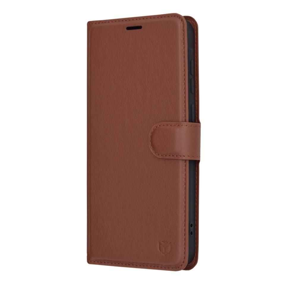 Husa pentru Samsung Galaxy A35 5G tip Carte, cu Portofel Interior, Finisaje Premium, SKYDDAR Leather Wallet - Maro - 3 | YEO