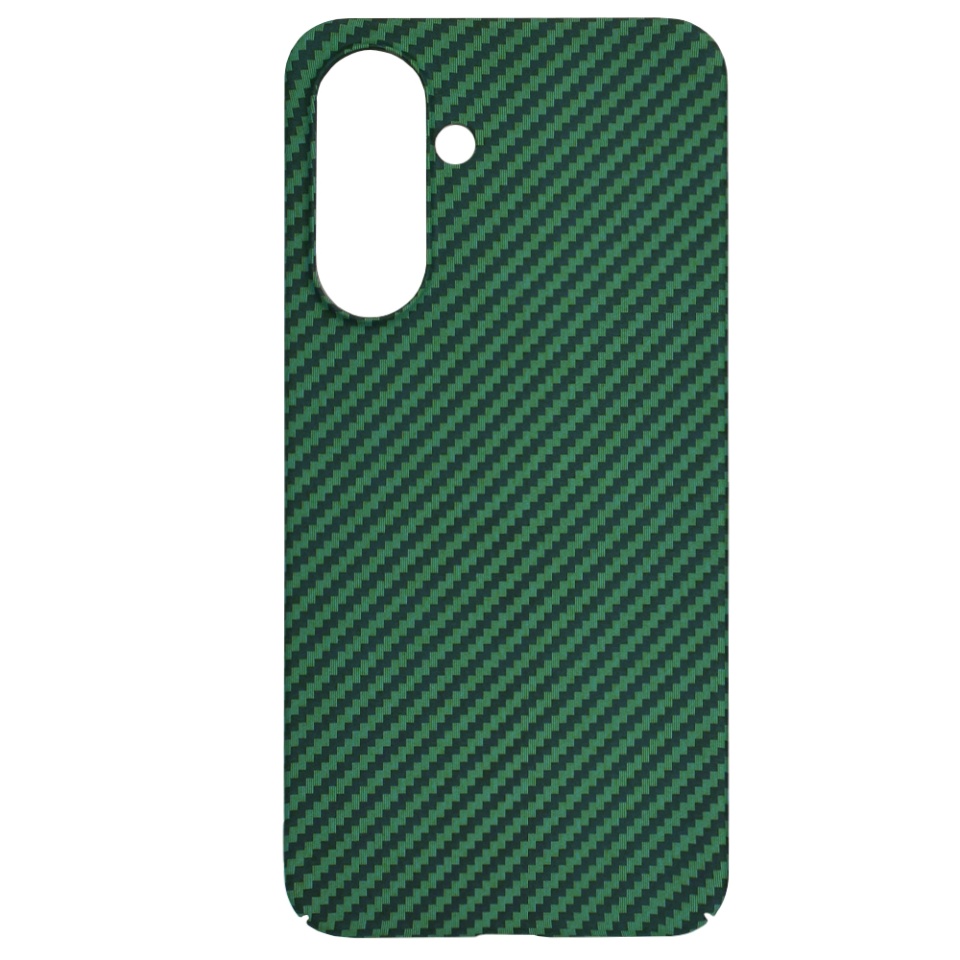 Husa pentru Samsung Galaxy A36 5G, Finisaj Premium cu Textura de Carbon, Design Elegant, SKDR CarbonFlex - Verde - 3 | YEO
