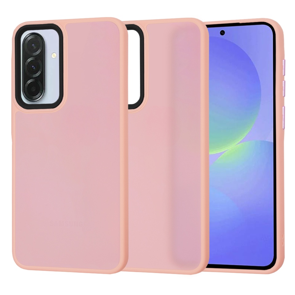 Husa pentru Samsung Galaxy A36 5G, SKYDDAR INNOVATION, HaloFrost, AntiSoc, Roz, set cu sticker