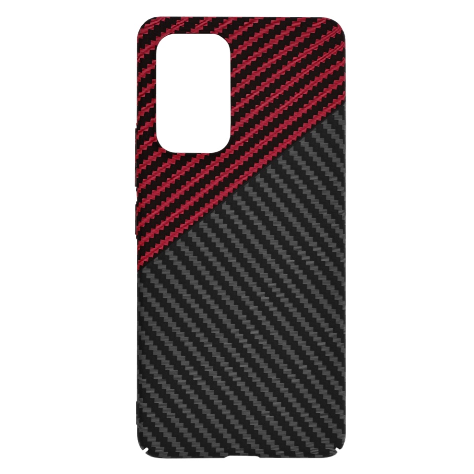 Husa pentru Samsung Galaxy A53 5G, Finisaj Premium cu Textura de Carbon, Design Elegant, SKDR CarbonFlex - Rosu inchis - 3 | YEO