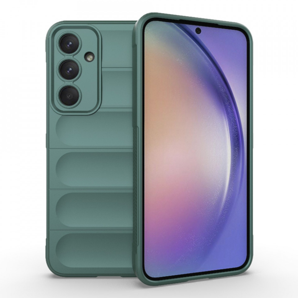 Husa pentru Samsung Galaxy A54 eleganta, din silicon mat, SKDR Vogue - Verde