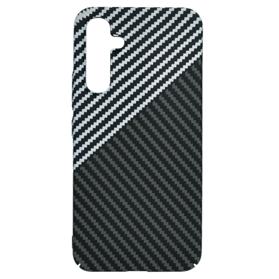 Husa pentru Samsung Galaxy A54, Finisaj Premium cu Textura de Carbon, Design Elegant, SKDR CarbonFlex - Gri - 3 | YEO