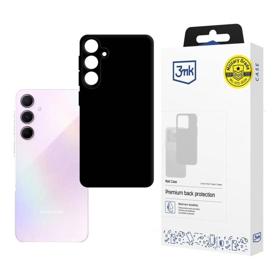 Husa pentru Samsung Galaxy A55 5G, 3mk Matt Case, Negru