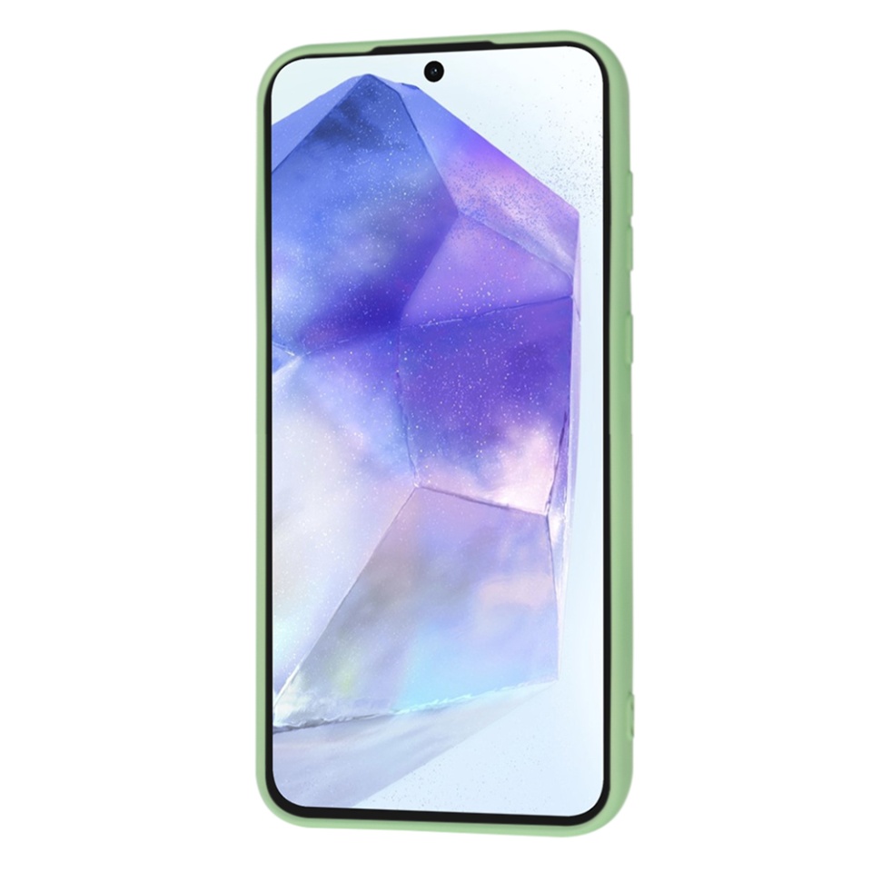 Husa pentru Samsung Galaxy A55 5G din Silicon Catifelat, Protectie Premium, Skyddar SoftElegance Magsafe - Verde deschis - 2 | YEO