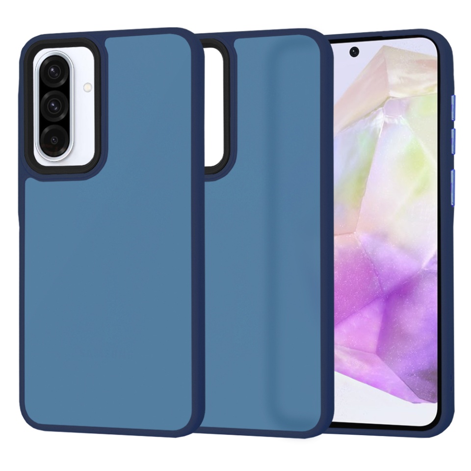 Husa pentru Samsung Galaxy A56 5G, ce Absoarbe Cele mai Aspre Socuri, Frosted - Bleumarin