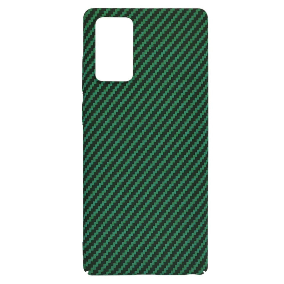 Husa pentru Samsung Galaxy Note 20 / Galaxy Note 20 5G, SKYDDAR INNOVATION, textura carbon, Carbonite FiberShell, set cu sticker, Verde, - 3 | YEO