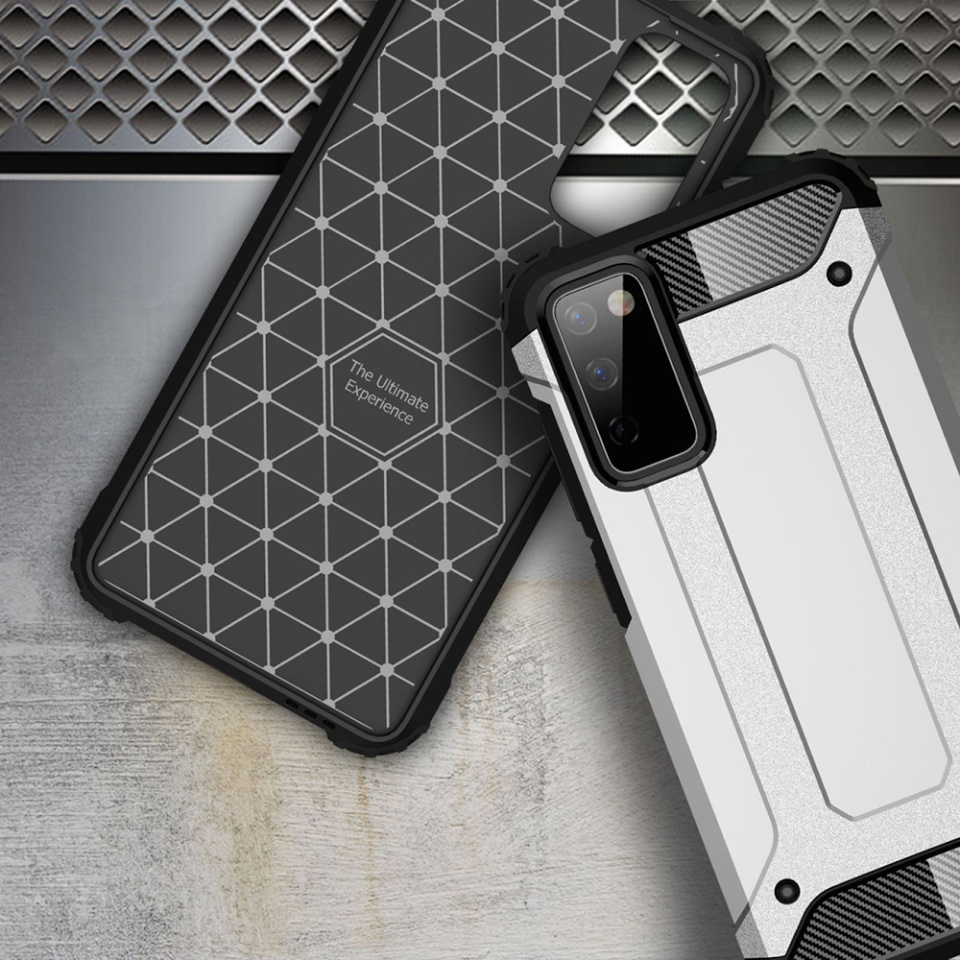 Husa pentru Samsung Galaxy S20 FE / Galaxy S20 FE 5G, SKYDDAR INNOVATION, Hybrid Armor, din Plastic Dur, Margini Cauciucate, Antisoc, set cu sticker, Negru - 3 | YEO