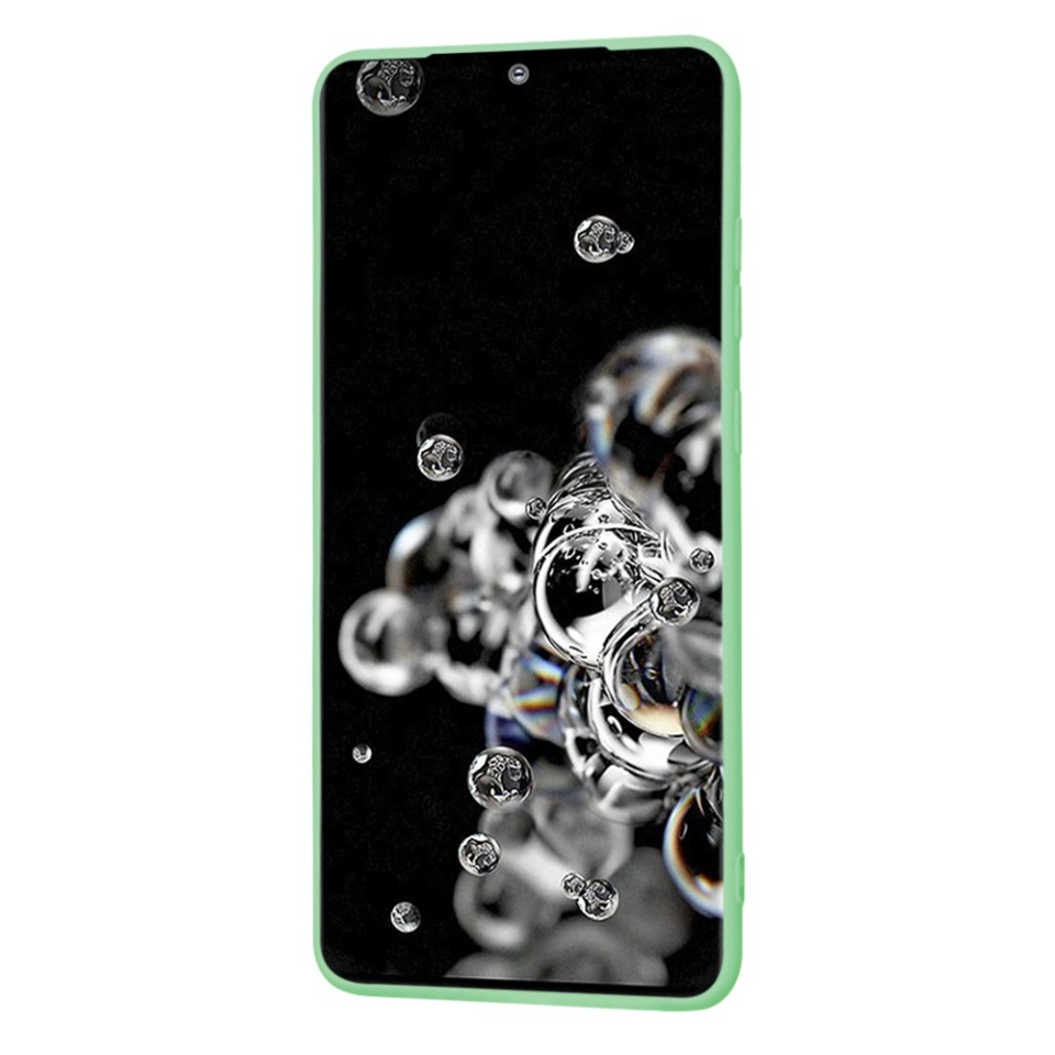 Husa pentru Samsung Galaxy S20 Ultra 5G / Galaxy S20 Ultra, SKYDDAR INNOVATION, din Silicon Catifelat, SoftElegance, set cu sticker, Verde deschis - 1 | YEO