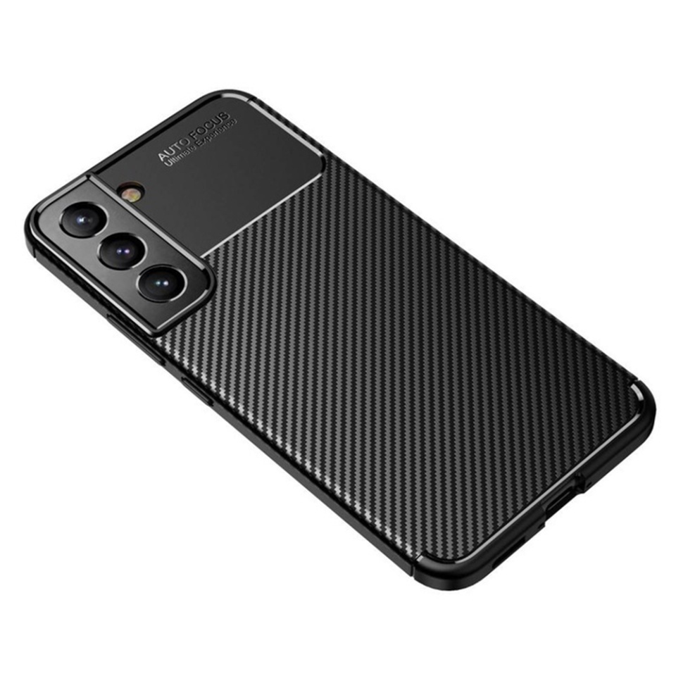 Husa pentru Samsung Galaxy S21 5G, SKYDDAR INNOVATION, CarbonFiber, Antisoc, Negru, set cu sticker - 3 | YEO