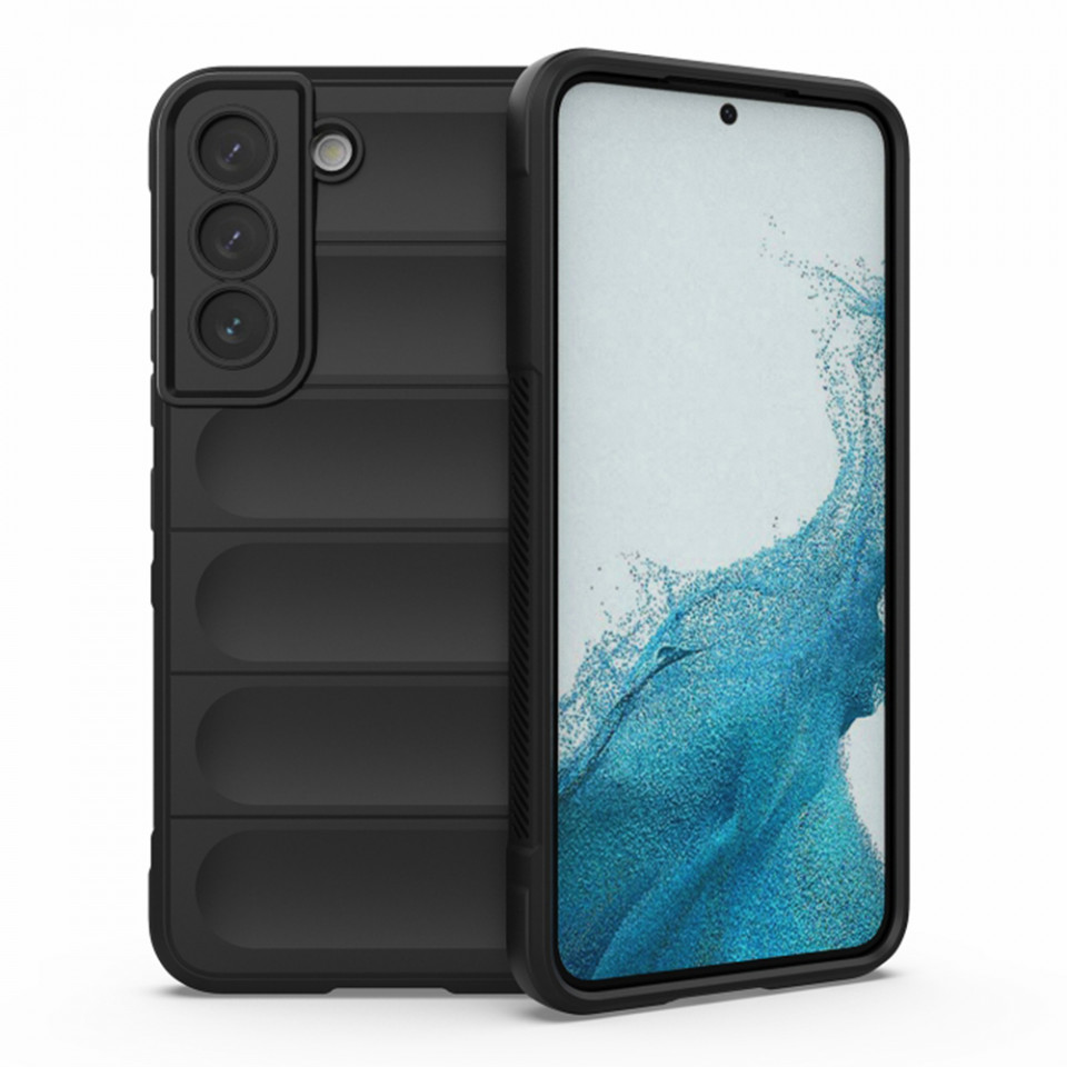 Husa pentru Samsung Galaxy S22 5G eleganta, din silicon mat, SKDR Vogue - Negru
