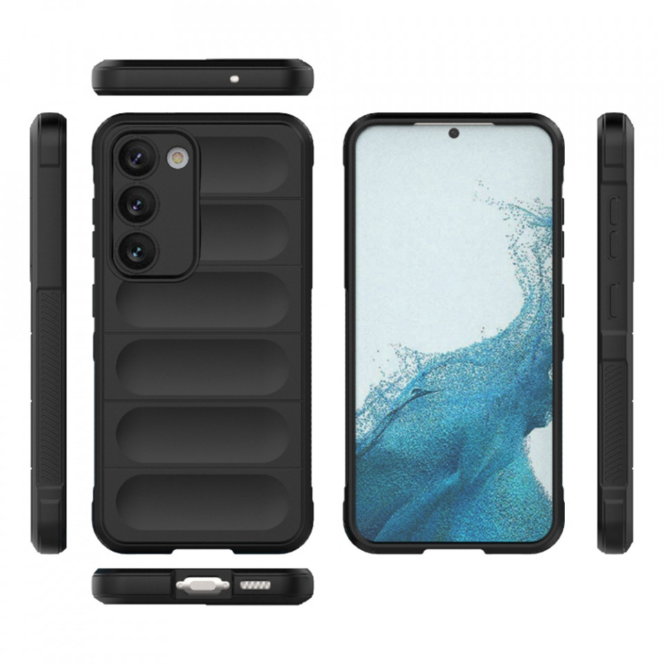 Husa pentru Samsung Galaxy S23 Plus eleganta, din silicon mat, SKDR Vogue - Negru - 1 | YEO