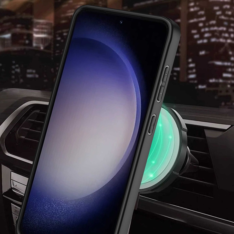 Husa pentru Samsung Galaxy S23, SKYDDAR INNOVATION, RuggedCam, Inel magnetic antisoc, set cu sticker, Albastru - 2 | YEO