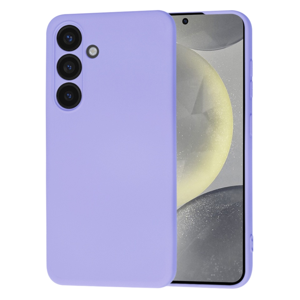 Husa pentru Samsung Galaxy S24 din Silicon Catifelat, Protectie Premium, Skyddar SoftElegance MagSafe - Violet