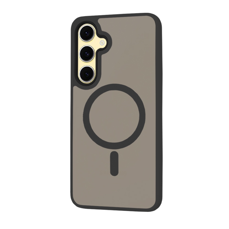 Husa pentru Samsung Galaxy S24 FE, SKYDDAR INNOVATION, HaloFrost MagSafe, Antisoc, set cu sticker, Negru - 2 | YEO