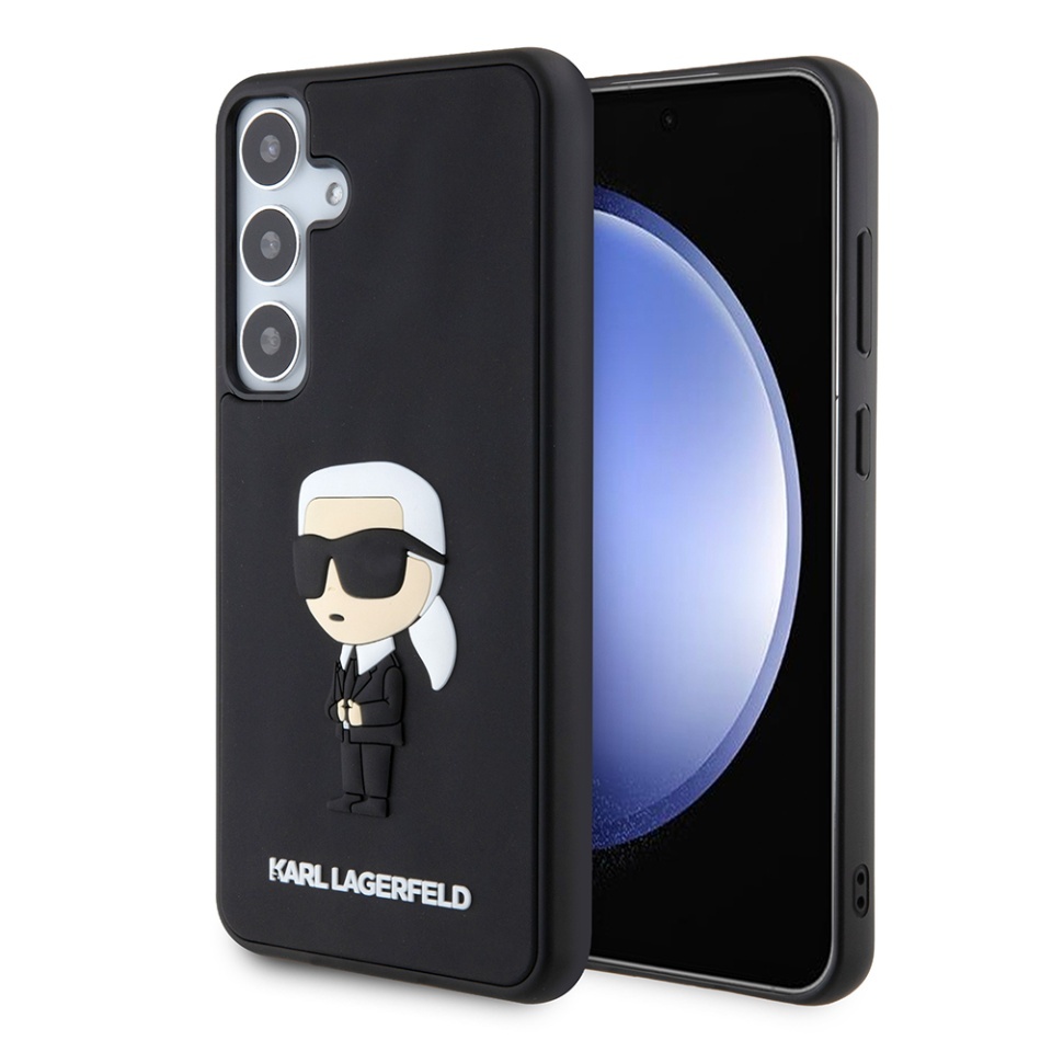Husa pentru Samsung Galaxy S24 Plus, 3D Design, Karl Lagerfeld, Negru