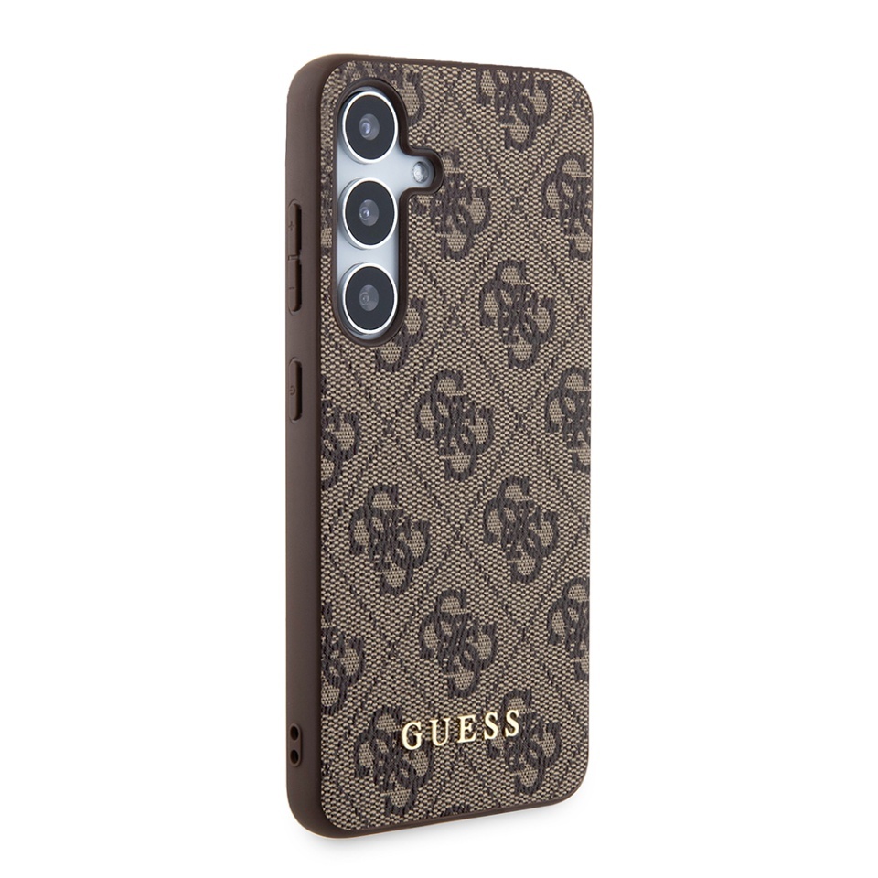 Husa pentru Samsung Galaxy S24 Plus, Guess, Hardcase 4G Metal Gold Logo, Maro - 2 | YEO