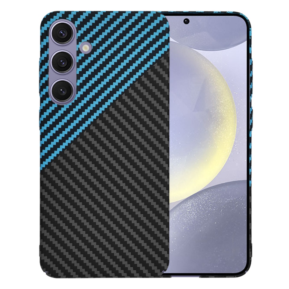 Husa pentru Samsung Galaxy S24 Plus, SKYDDAR INNOVATION, Carbonite FiberShell, Bleu, set cu sticker - 1 | YEO