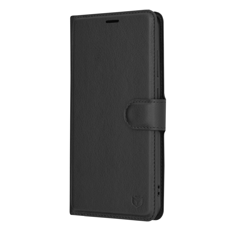 Husa pentru Samsung Galaxy S24 Plus tip Carte, cu Portofel Interior, Finisaje Premium, SKYDDAR Leather Wallet - Negru - 3 | YEO