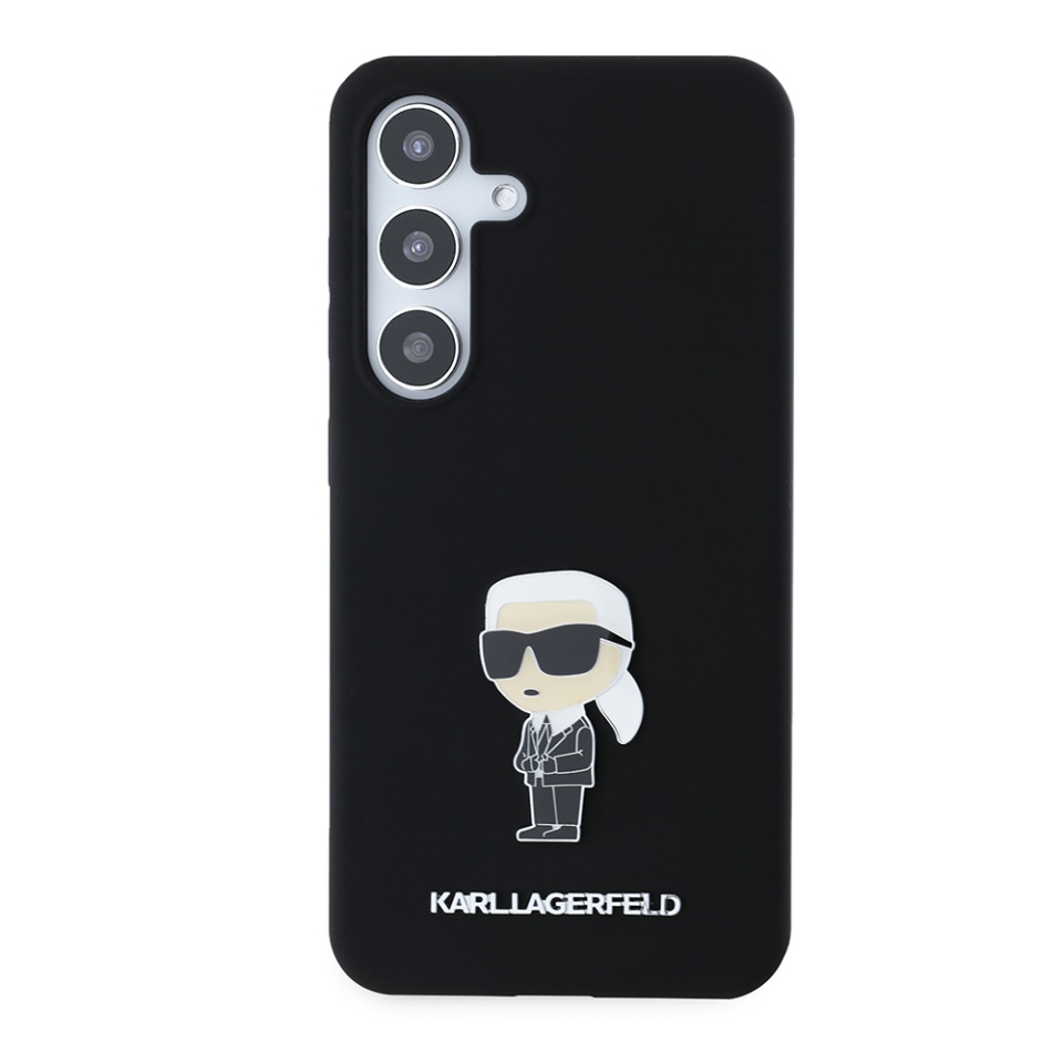 Husa pentru Samsung Galaxy S24, Silicone, Karl Lagerfeld, Negru - 1 | YEO