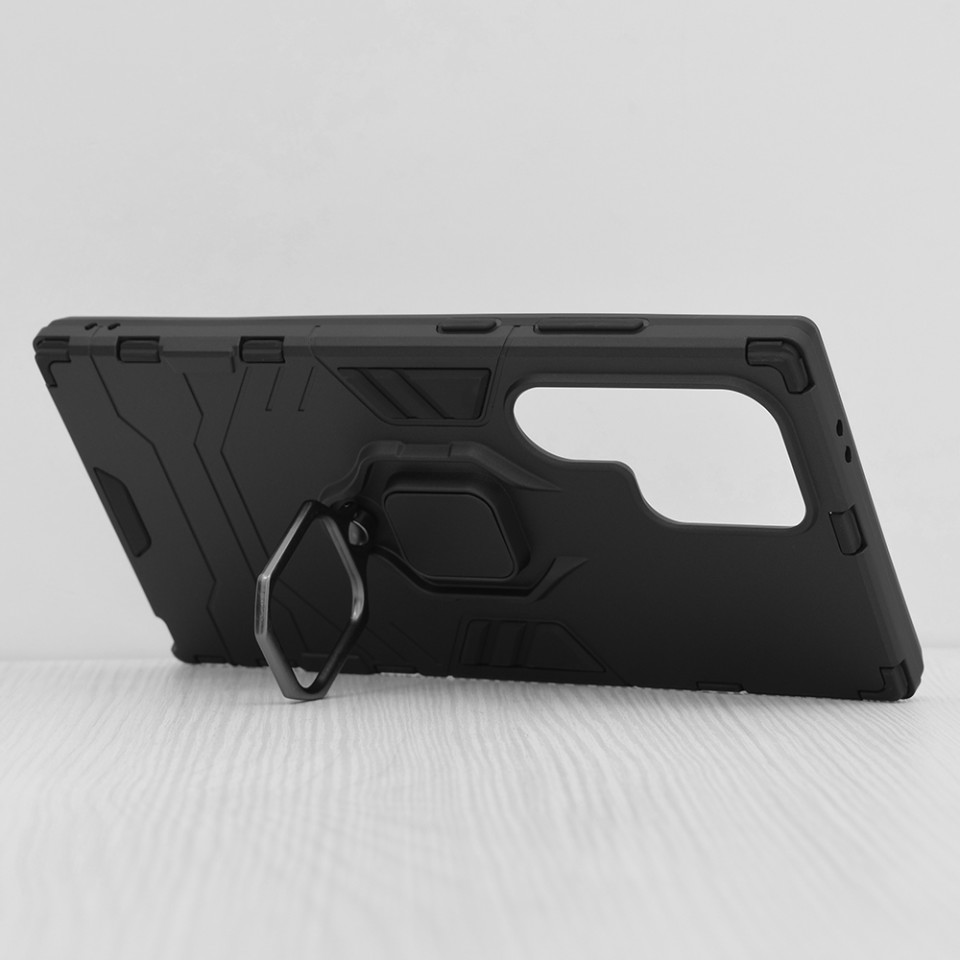 Husa pentru Samsung Galaxy S24 Ultra cu inel SKYDDAR Forged - Negru - 1 | YEO