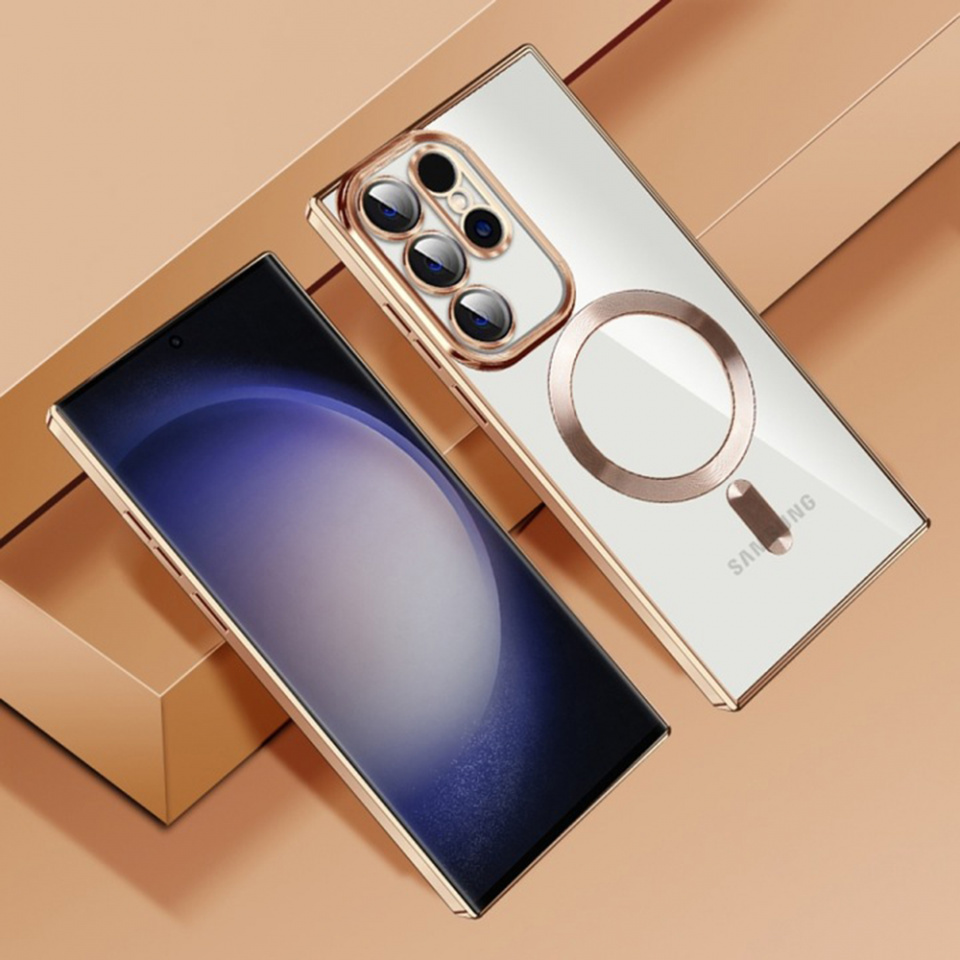Husa pentru Samsung Galaxy S24 Ultra cu Magsafe integrat, SKYDDAR Luxury Shield - Roz - 1 | YEO