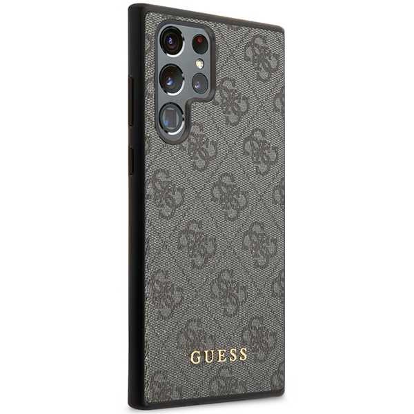 Husa pentru Samsung Galaxy S24 Ultra, Guess, Hardcase 4G Metal Gold Logo, Negru - 3 | YEO