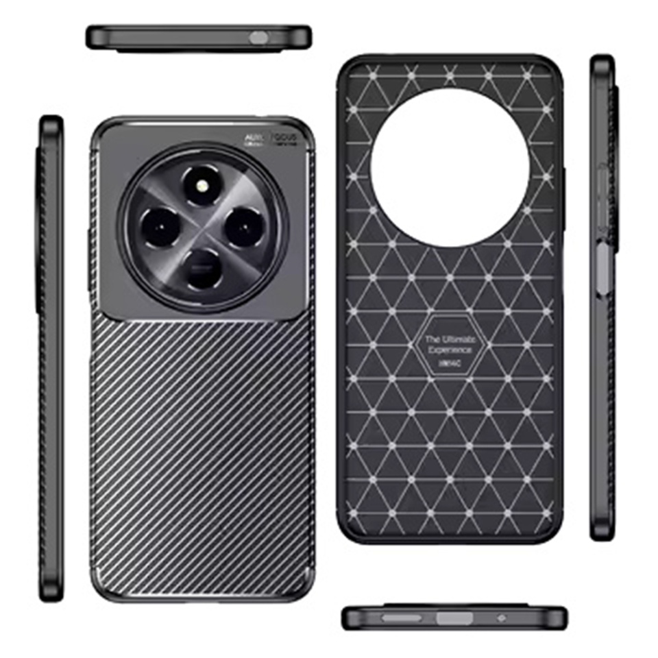 Husa pentru Samsung Galaxy S25 Edge, SKYDDAR INNOVATION, CarbonFiber, Antisoc, Negru, set cu sticker - 1 | YEO