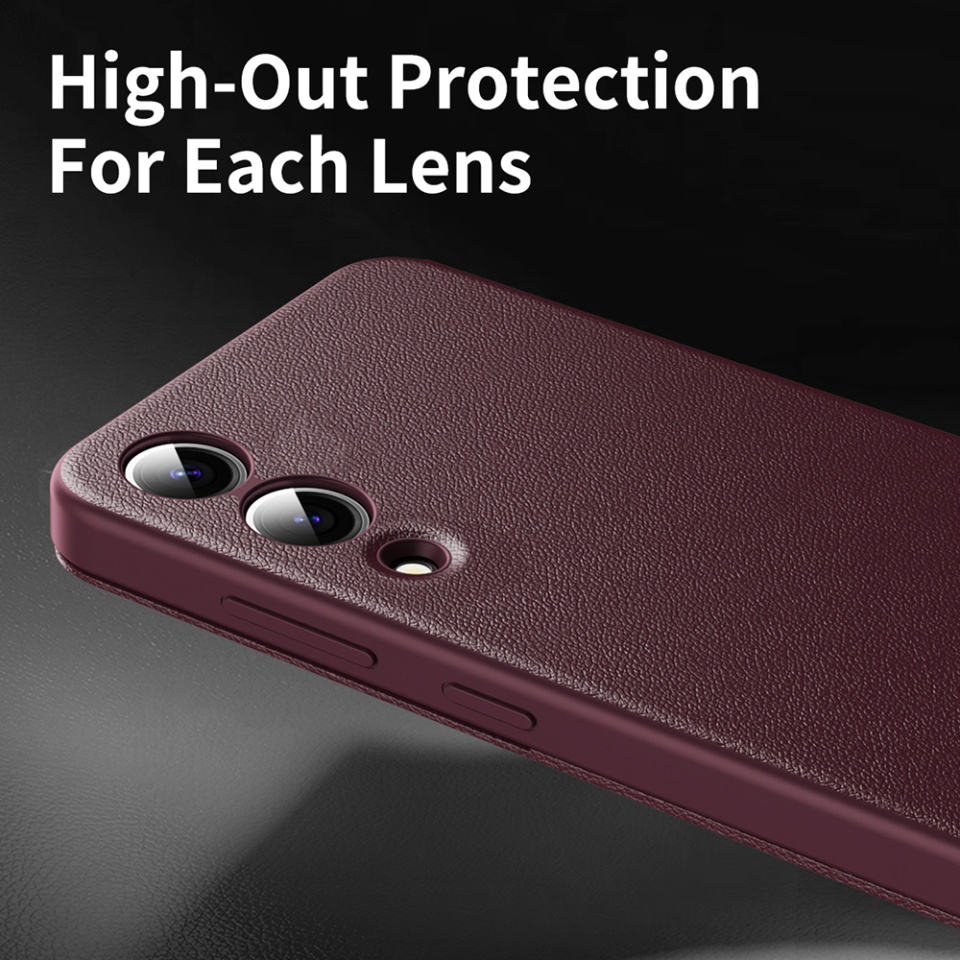 Husa pentru Samsung Galaxy S25 Edge tip carte, Skyddar, cu portofel si SmartView, Premium, set cu sticker, Rosu - 3 | YEO