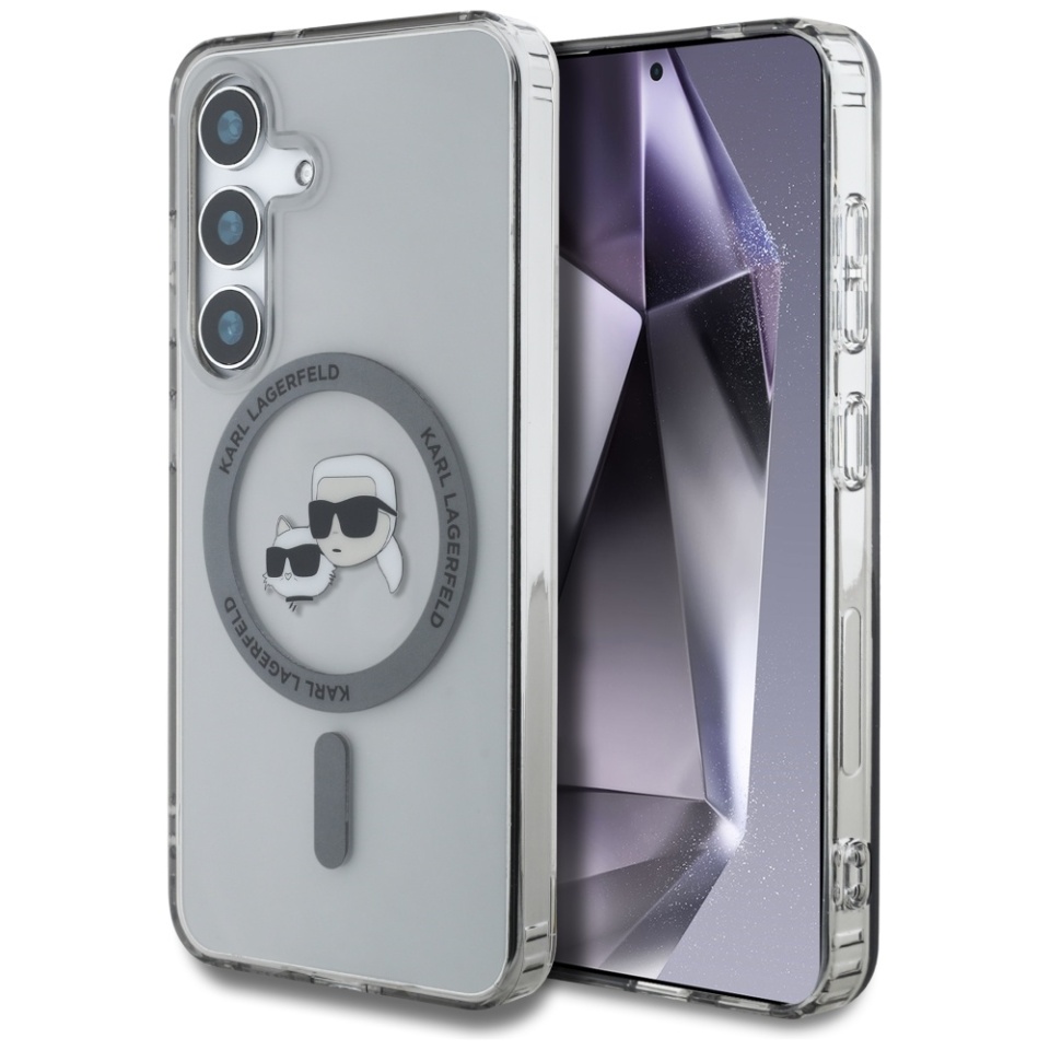 Husa pentru Samsung Galaxy S25, Karl Lagerfeld, IML MagSafe, Negru