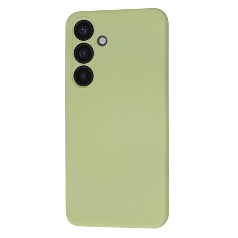 Husa pentru Samsung Galaxy S25 Plus din Silicon Catifelat, Protectie Premium, Skyddar SoftElegance - Verde - 3 | YEO